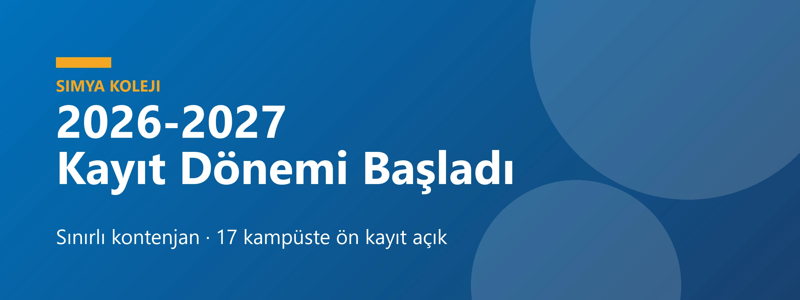 2026-2027 kayıt dönemi başladı